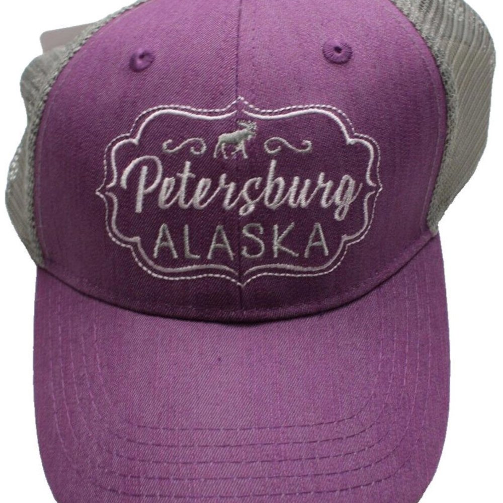 Women's Mesh Trucker Hat Petersburg Alaska Strapback Hat Cap